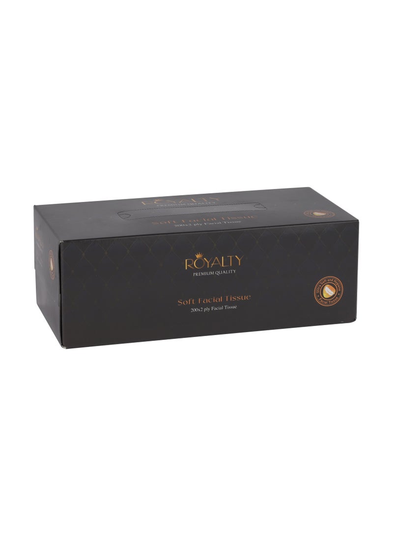 royalty - Soft Facial Tissue- PWFT1003| 200X2 Ply, 5 Packet, Premium-Quality and Super Soft| Tissue Paper Box For Everyday Use, Suitable for Home, Office and Commercial Space - Image 1