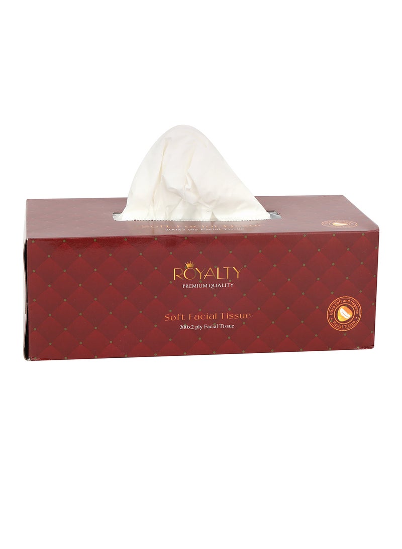 Soft Facial Tissue- PWFT1003| 200X2 Ply, 5 Packet, Premium-Quality and Super Soft| Tissue Paper Box For Everyday Use, Suitable for Home, Office and Commercial Space Assorted Colours