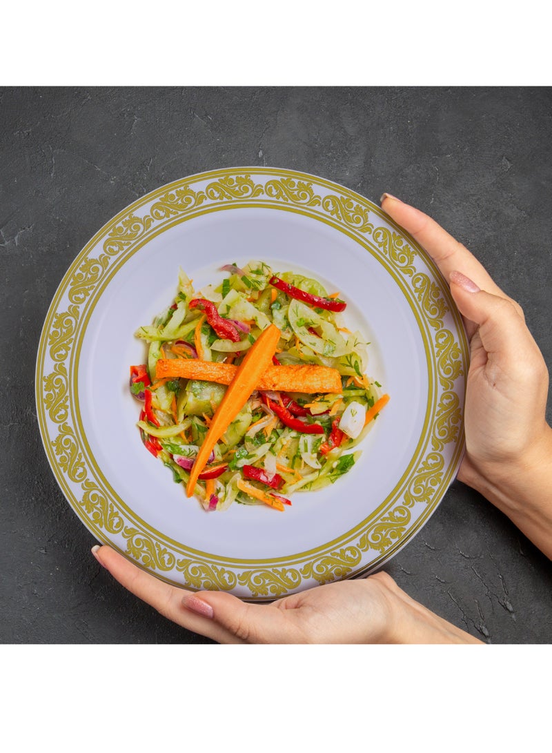 باكويل طبق حفلة فاخر بلاستيكي 7" - PWLP1406 | أطباق حفلات فاخرة، عالية الجودة، خالية من BPA، صالحة للطعام وصحية | مثالي للتجمعات الكبيرة، الحفلات، الفعاليات، إلخ - Image 3