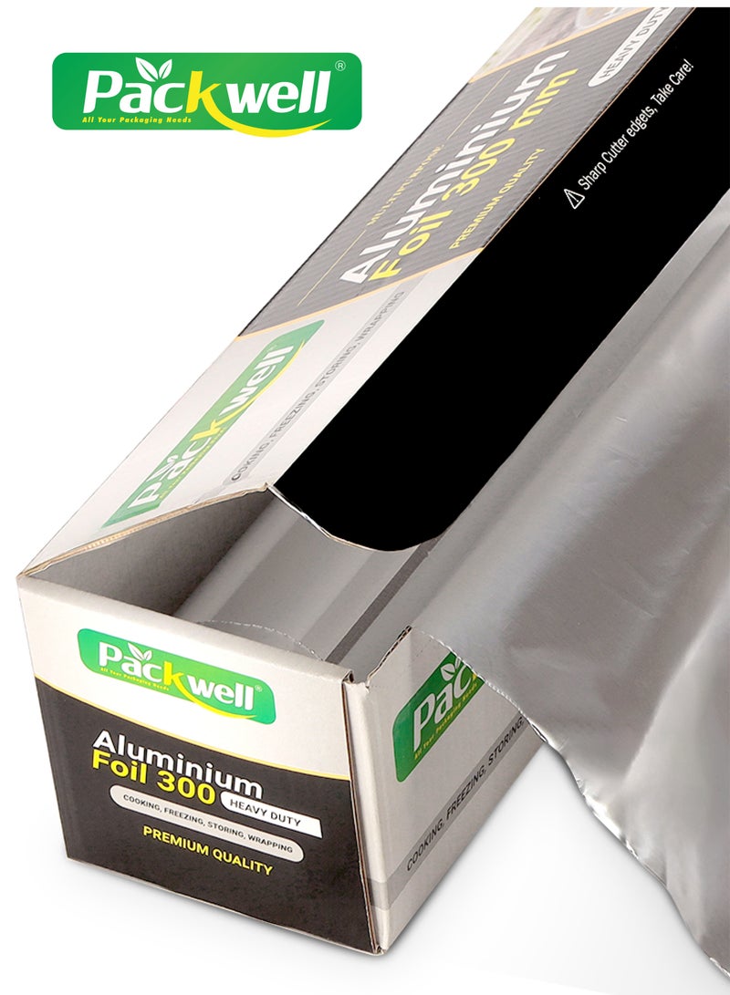 packwell - Packwell 30 cm Aluminum Foil 1.4kg foil paper PWAF301002 Premium-Quality, BPA-Free, Food Grade and Hygienic Silver - Image 1