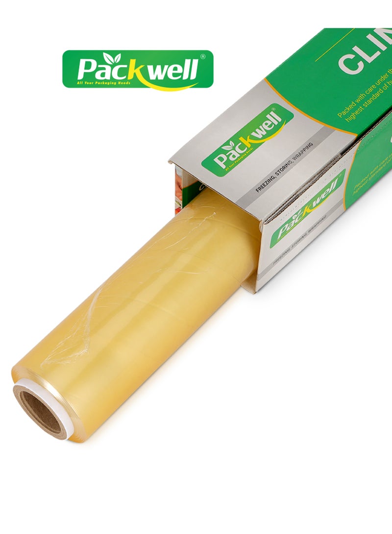 packwell 45 CM Cling film- PWCF451001|  Premium-Quality, BPA-Free, Foodgrade and Hygienic| Perfect for Freezing, Packing, Storing, Etc Clear  - Image 1
