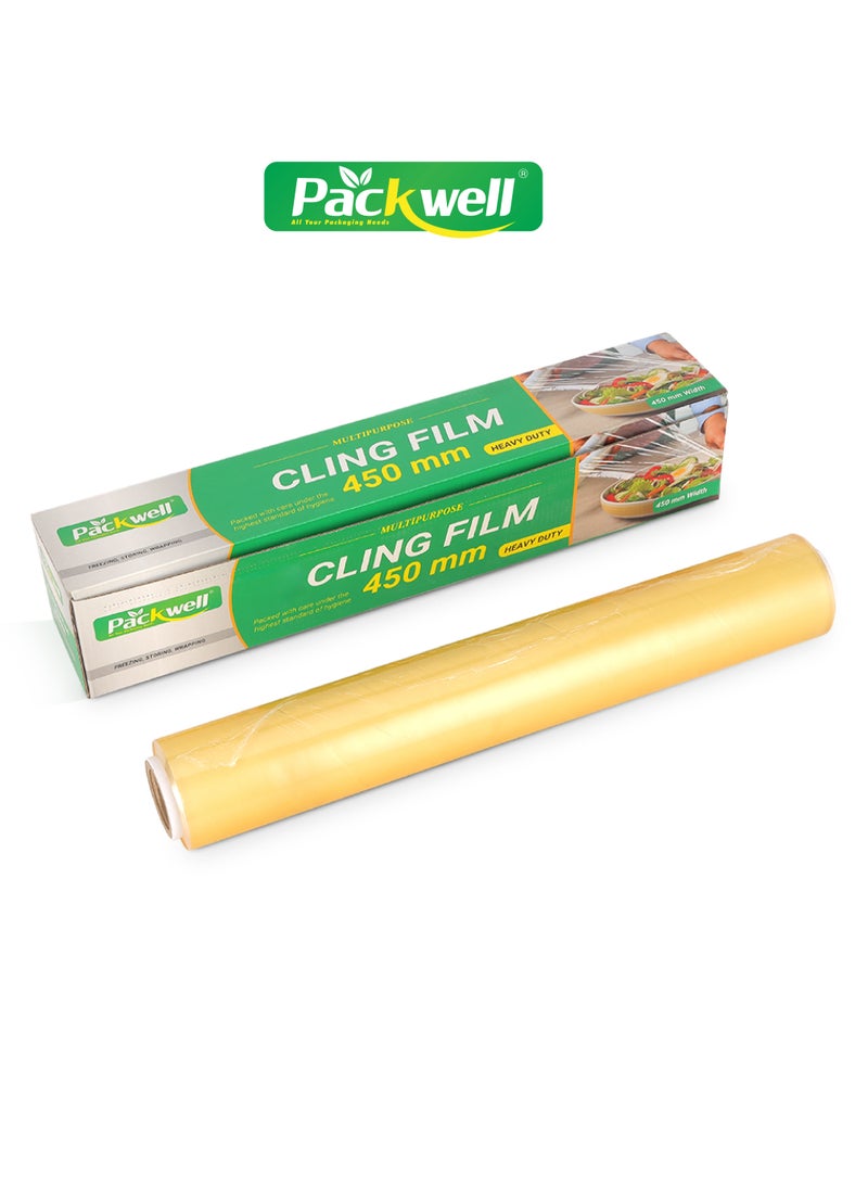 packwell 45 CM Cling film- PWCF451001|  Premium-Quality, BPA-Free, Foodgrade and Hygienic| Perfect for Freezing, Packing, Storing, Etc Clear  - Image 2