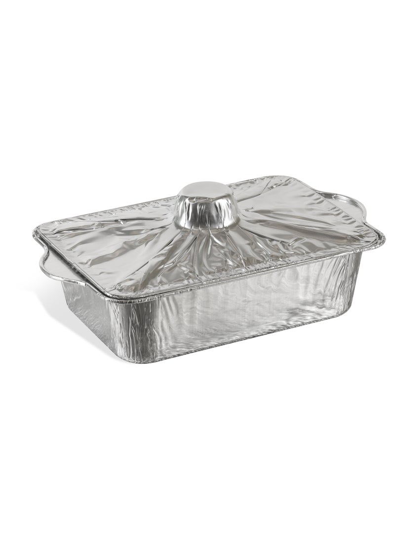 packwell Packwell 3pcs Aluminum Pot 2500 ml Rectangle Disposable Casserole Silver  - Image 1