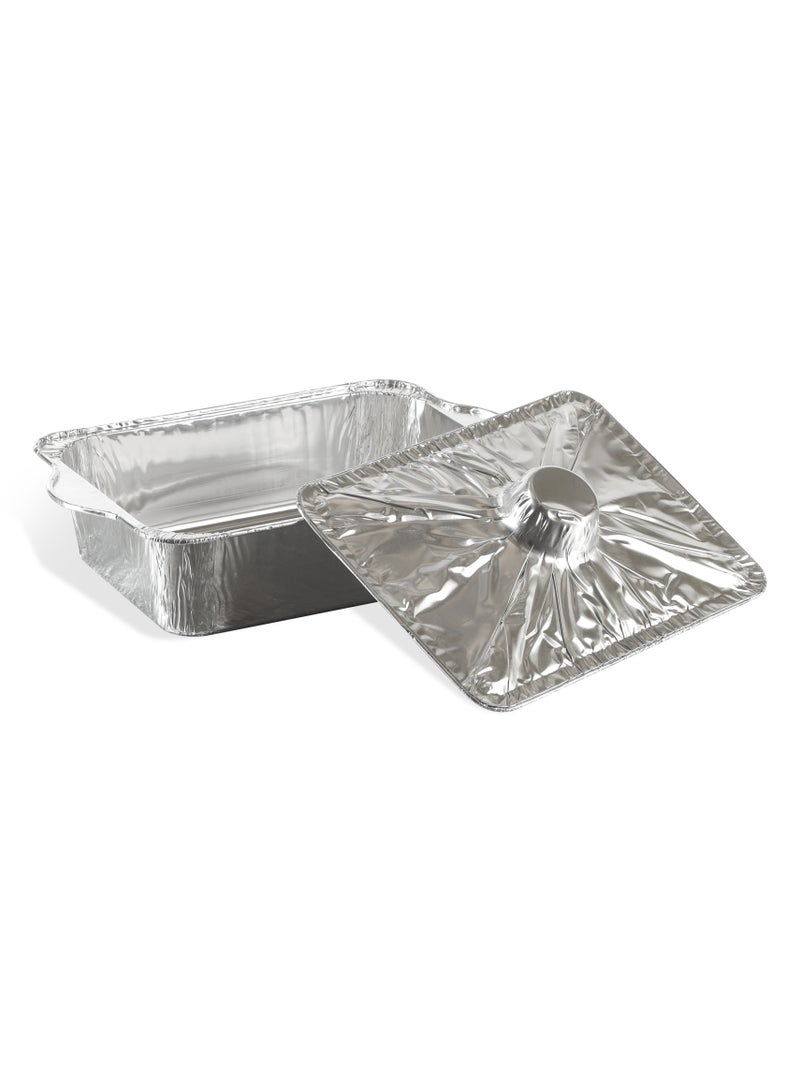 packwell Packwell 3pcs Aluminum Pot 2500 ml Rectangle Disposable Casserole Silver  - Image 3