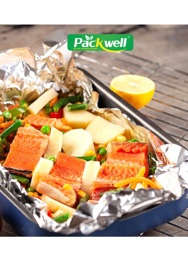 packwell Packwell 45 cm Aluminum Foil PWAF451001 2 kg Foil Paper Premium Quality BPA Free Food Grade and Hygienic Silver  - Image 4