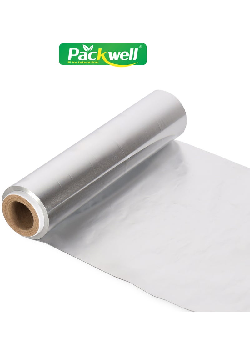 packwell 30 cm Aluminum Foil- PWAF301001|  Premium-Quality, BPA-Free, Foodgrade and Hygienic| Perfect for Cooking, Freezing, Packing, Storing, Etc Silver  - Image 2
