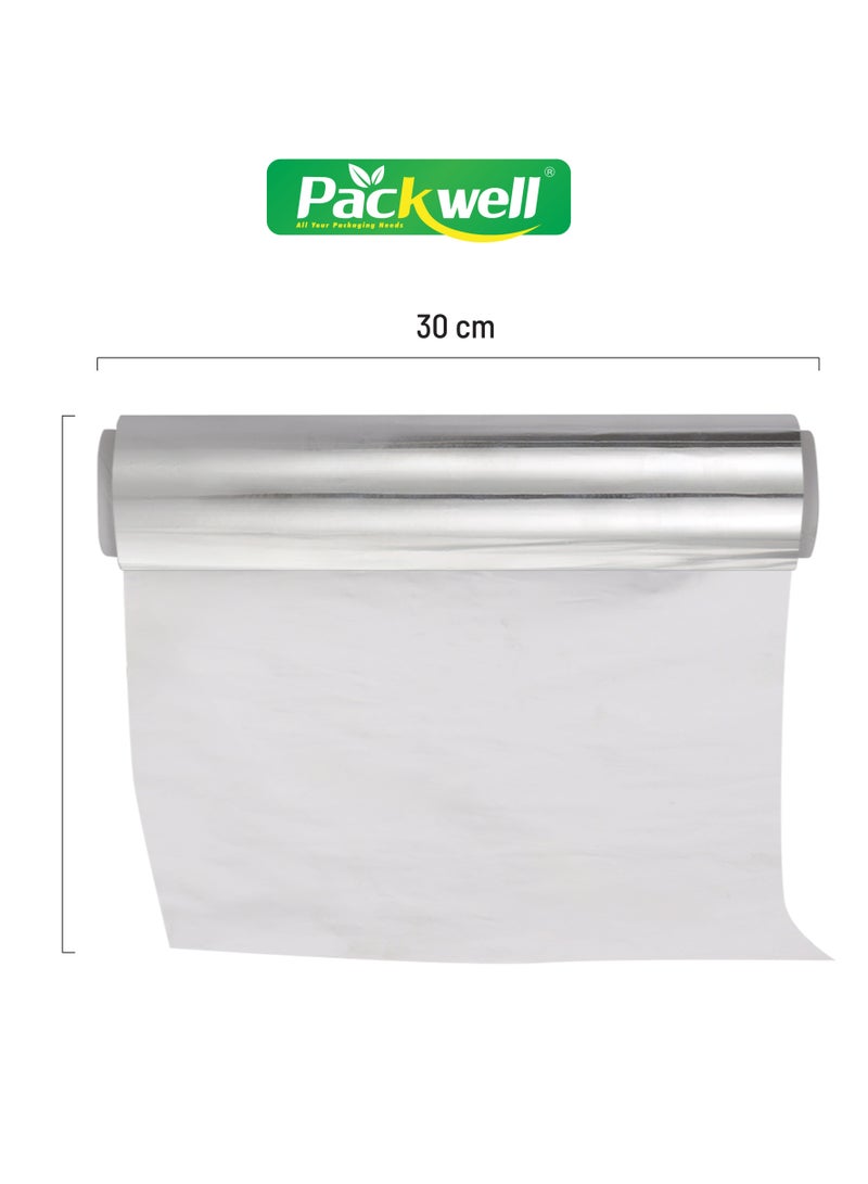 packwell 30 cm Aluminum Foil- PWAF301001|  Premium-Quality, BPA-Free, Foodgrade and Hygienic| Perfect for Cooking, Freezing, Packing, Storing, Etc Silver  - Image 5