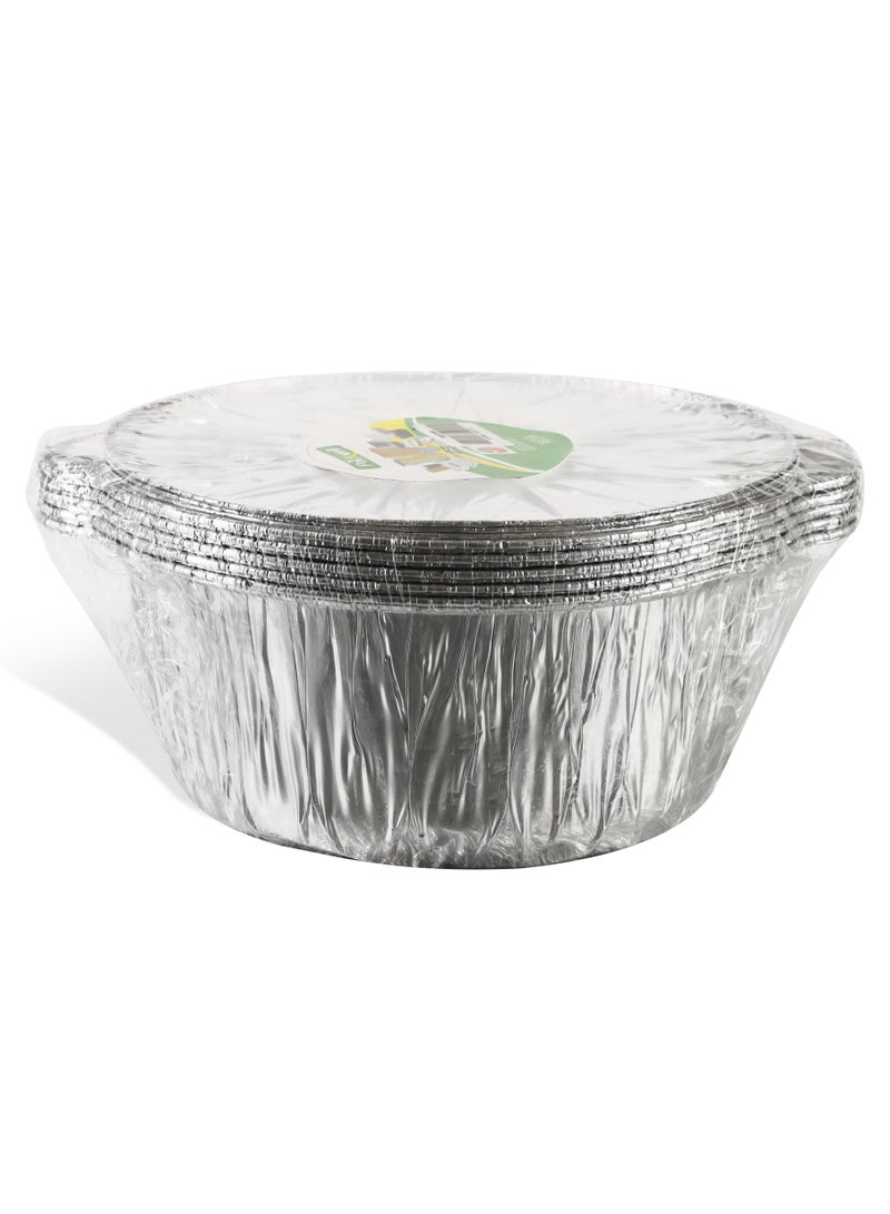 باكويل 5 Pcs Aluminum Pot With Lid 29 Cm Disposable Casserole With Lid  - Image 1