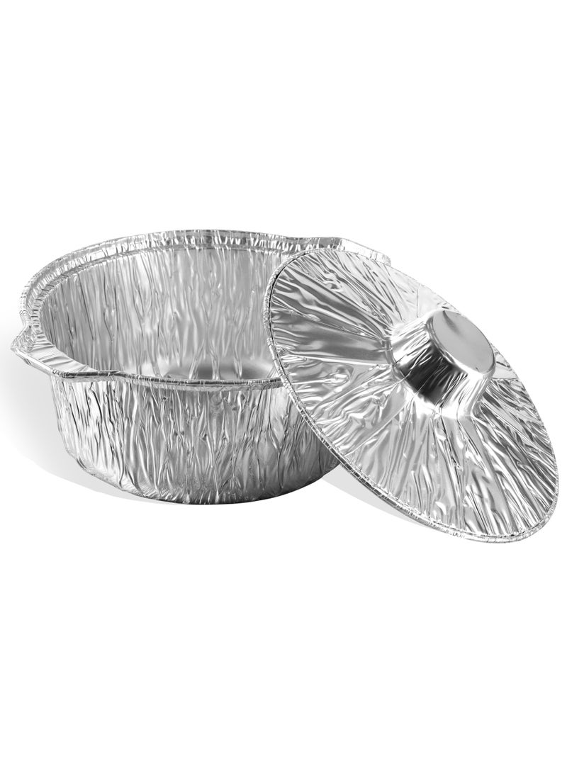 باكويل 5 Pcs Aluminum Pot With Lid 29 Cm Disposable Casserole With Lid  - Image 3