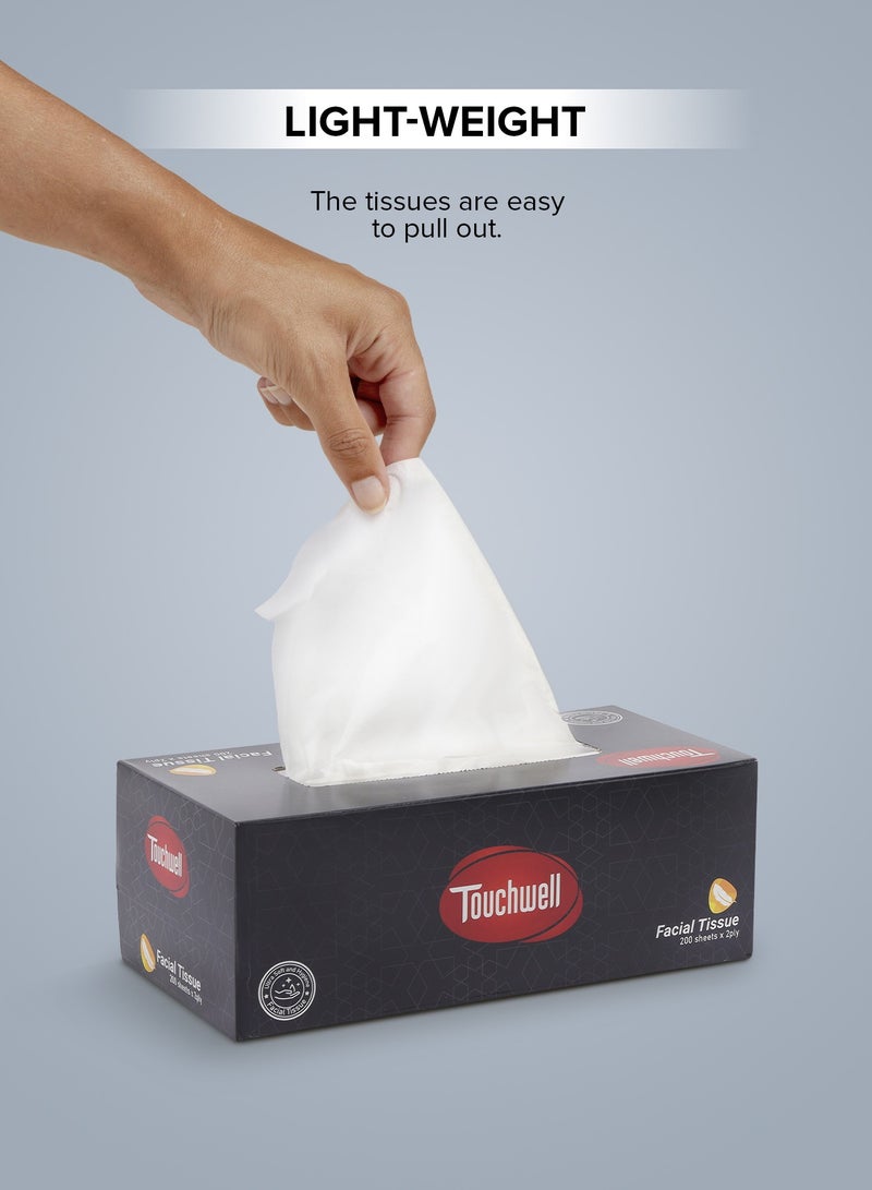 تاتشويل Facial Tissue- PWFT1002| 200X2 Ply, 5 Pieces, Premium-Quality and Super Soft| Tissue Paper Box For Everyday Use, Suitable for Home, Office and Commercial Space - Image 4
