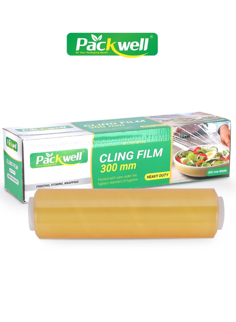 packwell 30 CM Cling film- PWCF301002|  1.5 kg  Premium-Quality, BPA-Free, Food grade and Hygienic| Perfect for Freezing, Packing, Storing, Etc Clear 1 pcs  - Image 3