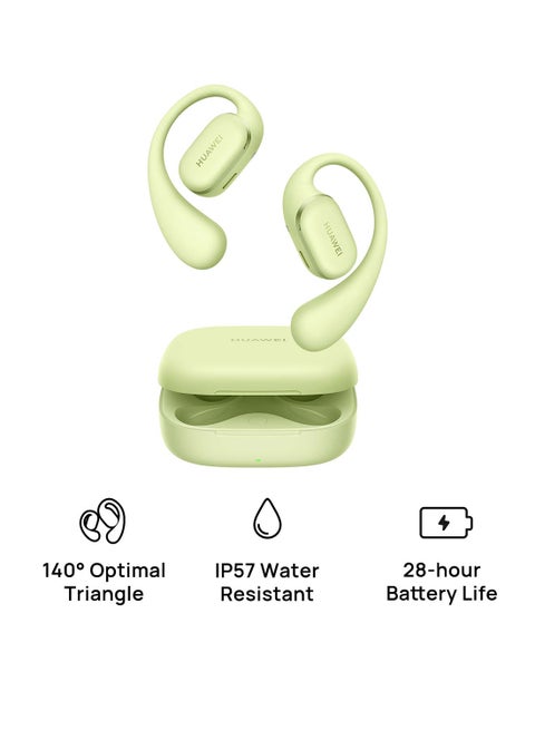 FreeArc Open-Ear Earbuds, Bluetooth Earphones with Sterling Sound, Secure Fit and Comfort, IP57 Water Resistance, 28 Hours Playtime, Sports Earphones, iOS, Android, Windows FreeArc Green