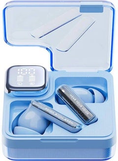 QCY MeloBuds Neo Wireless Earbuds, Bluetooth 5.3 Earphones with HiFi Stereo Deep Bass, Personalized EQs, 4 Mics ENC Calls, LED Power Display, 24H Playtime, Dual Connection, IPX5 Waterproof - Blue  - Image 4