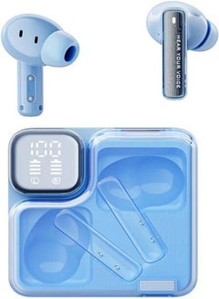 QCY MeloBuds Neo Wireless Earbuds, Bluetooth 5.3 Earphones with HiFi Stereo Deep Bass, Personalized EQs, 4 Mics ENC Calls, LED Power Display, 24H Playtime, Dual Connection, IPX5 Waterproof - Blue  - Image 5
