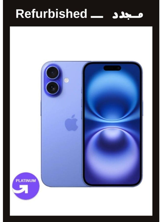 Apple Refurbished, iPhone 16, 128GB, Single Sim, Ultramarine, Local Warranty | Platinum Grade | UPGRADE Refurbished - Image 1