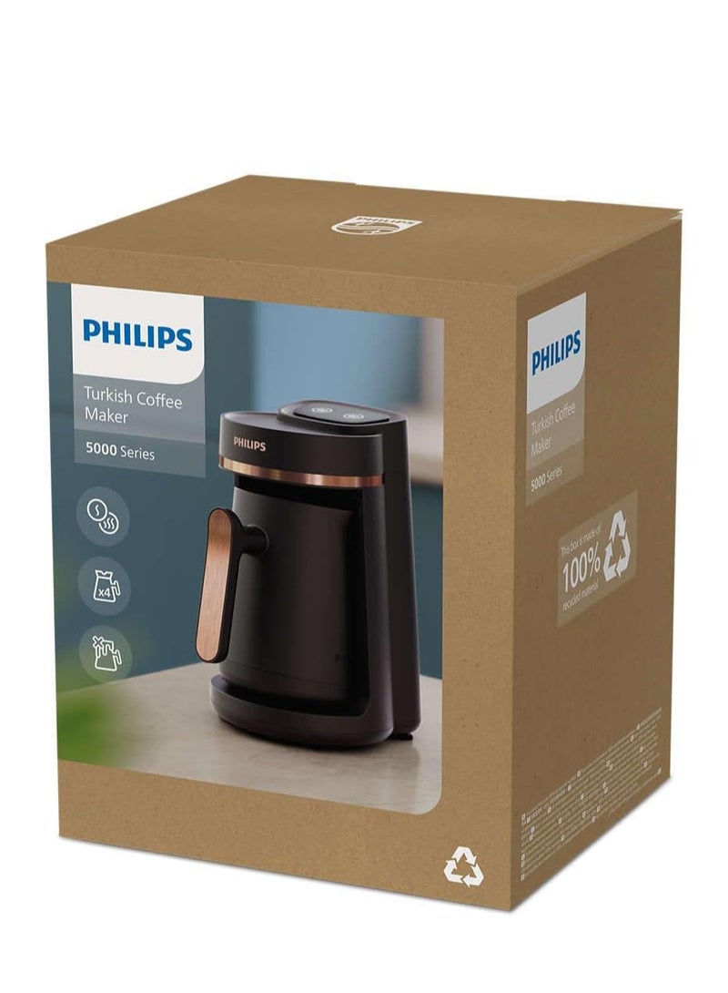 Philips Series 5000 Turkish Coffee Maker 0.28 L 735 W HDA150/62 Black/Brushed Copper 0.28 L 735 W HDA150/62 black - Image 4