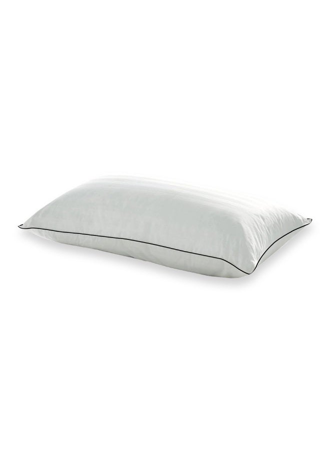 أرستوكرات Aristocrat Luxury Pillow 90gsm Microfiber cover with black piping 50x70cm (White) 1pcs Microfiber White  - Image 3