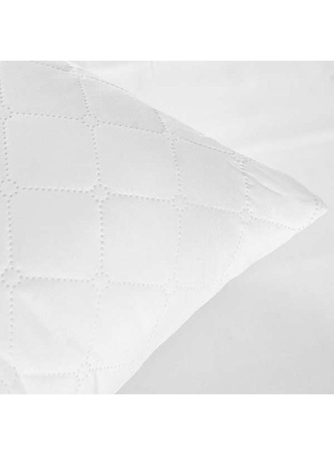 أرستوكرات Aristocrat Premium Quilted Pillow - with Plush hollowfiber filling I 50x70cm (White) Polyester White  - Image 3