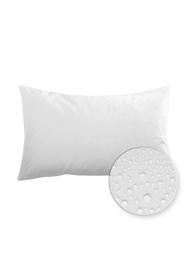 أرستوكرات Aristocrat 100% Waterproof Pressed Pillow - Size 50x70 cm; 100% Microfiber Outer Cover; 800g Hollow Fiber Filling - White Polyester White  - Image 3