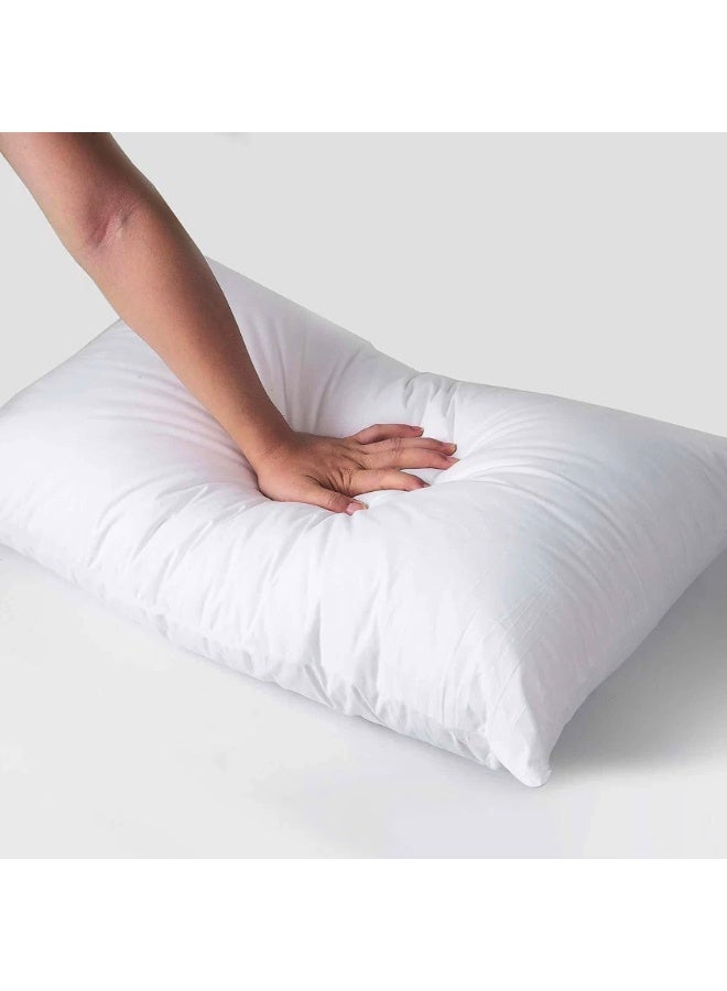 أرستوكرات Aristocrat 100% Waterproof Pressed Pillow - Size 50x70 cm; 100% Microfiber Outer Cover; 800g Hollow Fiber Filling - White Polyester White  - Image 2