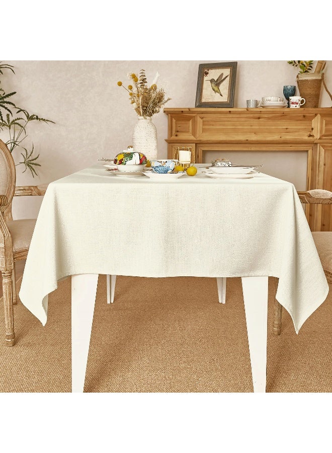 أرستوكرات Aristocrat Premium 100% Cotton Table Cloth 1pcs (140x140cm) Off white 140 x 140cm - Image 2