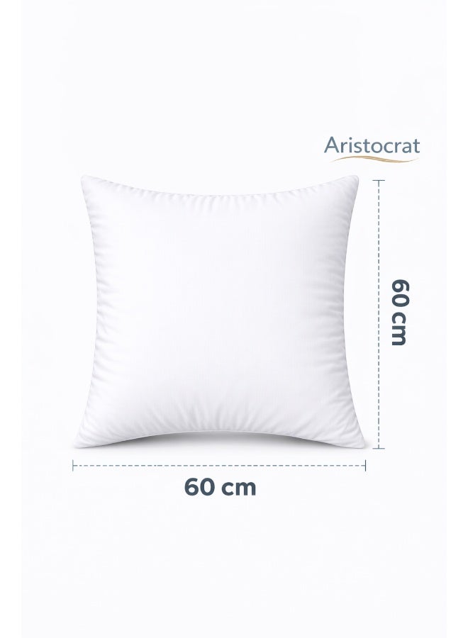 ARISTOCRAT Cushion Filler 60x60 cm – Euro Large Cushion Insert, Hollow Siliconized Polyester Fiber Filling, Soft & Supportive Non-Woven Cover, White Polyester White 60x60cm - Image 2