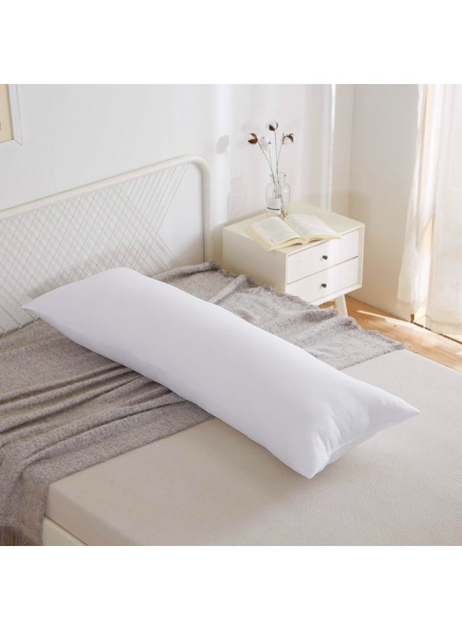 أرستوكرات Aristocrat Long Body Pillow for Side Sleepers, Vacuum packed 40x140cm Microfiber White  - Image 1