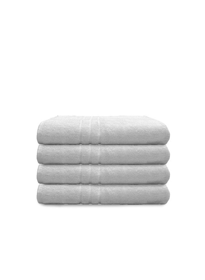 ARISTOCRAT Aristocrat 4pcs Premium Hotel Quality Towel Set for Bathroom, Hotel, Spa & Gym - 100% Cotton 600gsm Hand towel Set 40x70cm (White) White  - Image 2