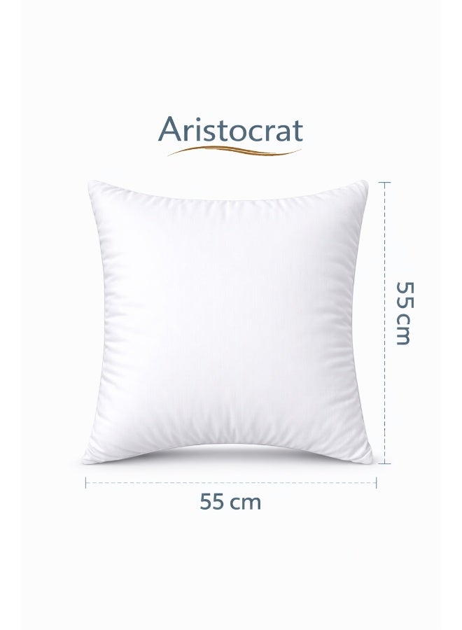 ARISTOCRAT Cushion Filler 55x55 cm – Large Square Cushion Insert, Hollow Siliconized Polyester Fiber Filling, Soft & Supportive Non-Woven Cover, White Polyester White 55x55cm - Image 2