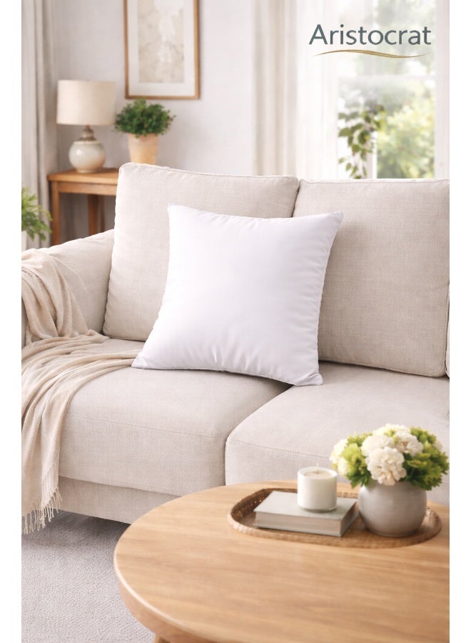 ARISTOCRAT Cushion Filler 55x55 cm – Large Square Cushion Insert, Hollow Siliconized Polyester Fiber Filling, Soft & Supportive Non-Woven Cover, White Polyester White 55x55cm - Image 3