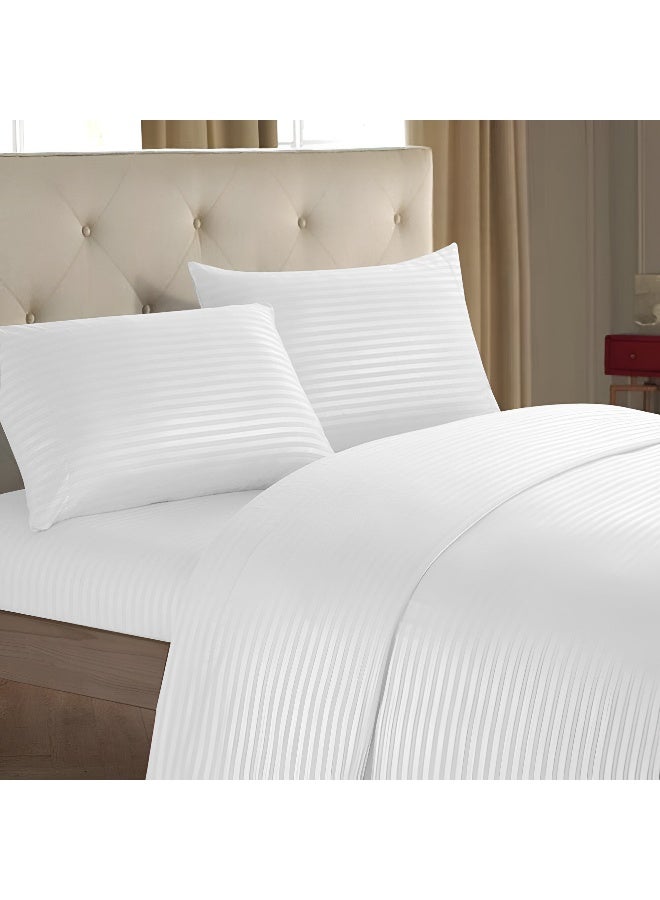 ARISTOCRAT Aristocrat 4-Piece Comforter Set 100% Microfiber- 1pc comforter (160x220cm), 1pc flat sheet (160x220cm), 2pcs pillowcase (50x75+17cm) - White Microfiber White  - Image 2
