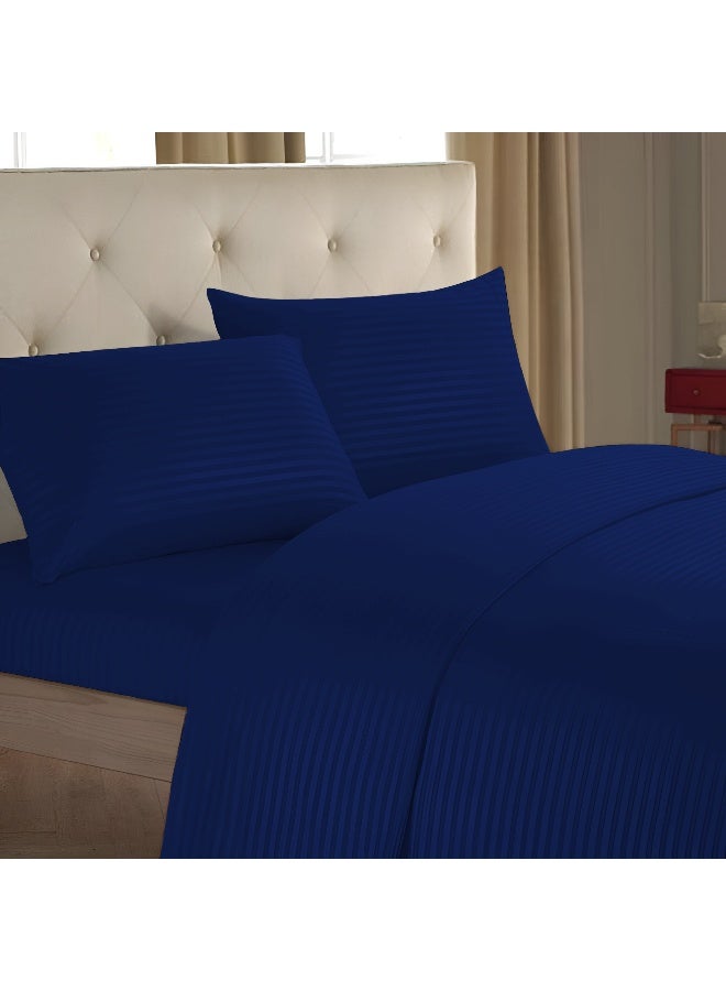 ARISTOCRAT Aristocrat 4-Piece Comforter Set 100% Microfiber- 1pc comforter (240x260cm), 1pc flat sheet (240x260cm), 2pcs pillowcase (50x75+17cm) - Royal Blue Microfiber Royal Blue  - Image 2