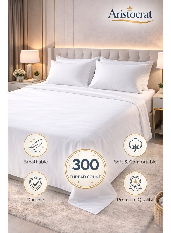 أرستوكرات طقم ملاءات سرير أريستوقراط 300TC 100% قطن مع غطاء وسادة (300x300 سم) - Image 4