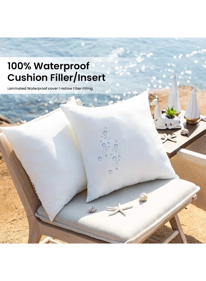 أرستوكرات Aristocrat 100% Waterproof Cushion Filler with Laminated polyester outer cover and Hollow Fiber Filling – 50x50cm White Polyester White 50x50cm  - Image 1