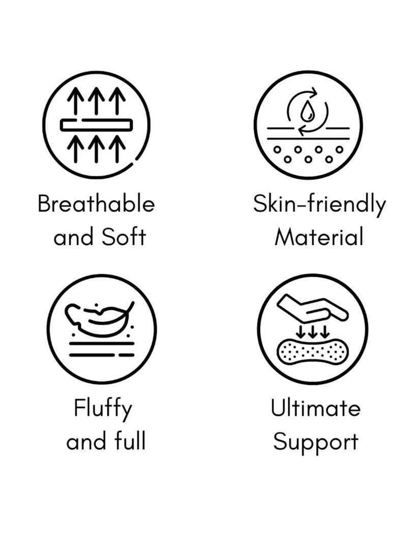 Aristocrat Soft Material Stripe Mattress Topper - 600GSM Microfiber Grey 180x200+7cm - Image 4