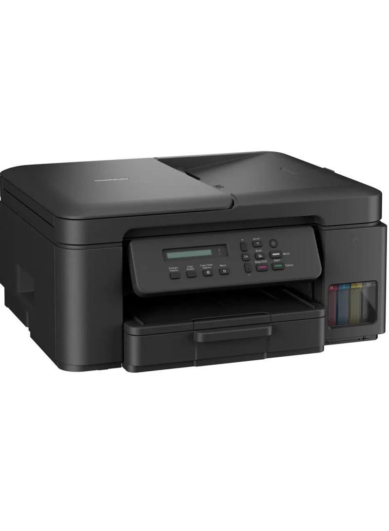 brother - Wireless All In One Ink Tank Printer, DCP-T730DW, Automatic Duplex Print & Scan, ADF, Email & Mobile Print, Compact Design Black - Image 1