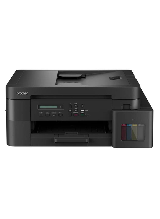 بروذر Wireless All In One Ink Tank Printer, DCP-T830DW, Automatic Duplex Print & Scan, ADF, Email & Mobile Print, Network Connectivity, Compact Design Black  - Image 1
