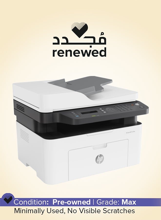 HP Renewed - Laser MFP 137fnw Printer White/Grey - Image 1