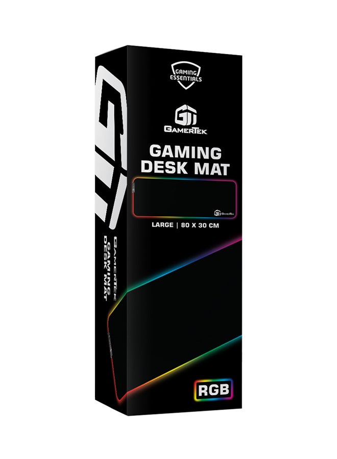 Gamertek - GamerTek Midnight Black RGB Desk Mat (80x30 cm) - Image 1