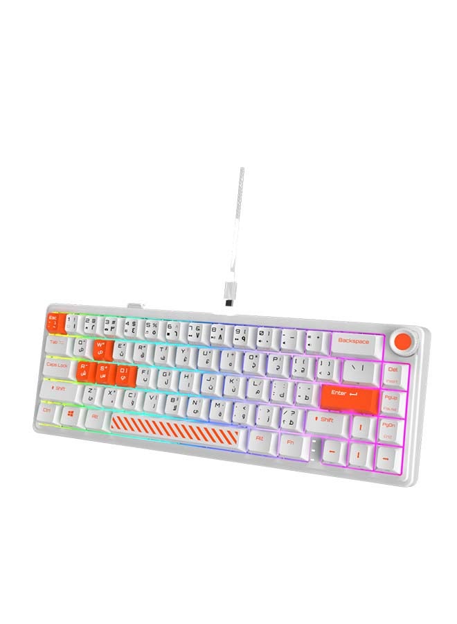 Gamertek GamerTek Fusion 65% Wireless Mechanical Keyboard - White  - Image 3