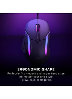 TURTLE BEACH Kone II – Wired Ergonomic RGB Gaming Mouse, 26K DPI Optical Sensor, 100M Click Life Optical Switches, 23 Customizable Inputs, 4D Scroll Wheel, Pure PTFE glides  - Image 3