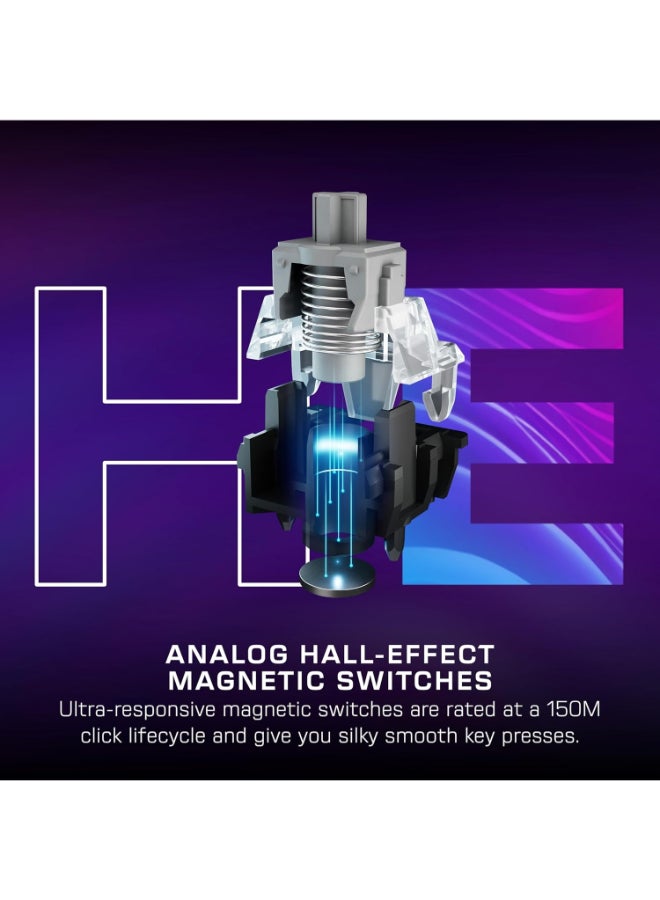 ترتل بيتش Turtle Beach Vulcan II TKL Pro Magnetic Mechanical RGB Gaming Keyboard – Analog Hall-Effect Switches, Adjustable Actuation, Rapid Trigger, Swappable Keycaps, Tenkeyless Design, Anti-Ghosting – Black - Image 3