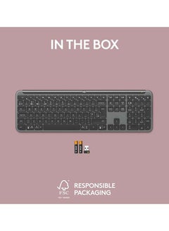 Logitech Signature Slim K950 Wireless Keyboard, Sleek Design, Switch Typing Between Devices, Quiet Typing, Bluetooth, Multi-OS, Windows, Mac, Chrome, Arabic Layout Graphite  - Image 4