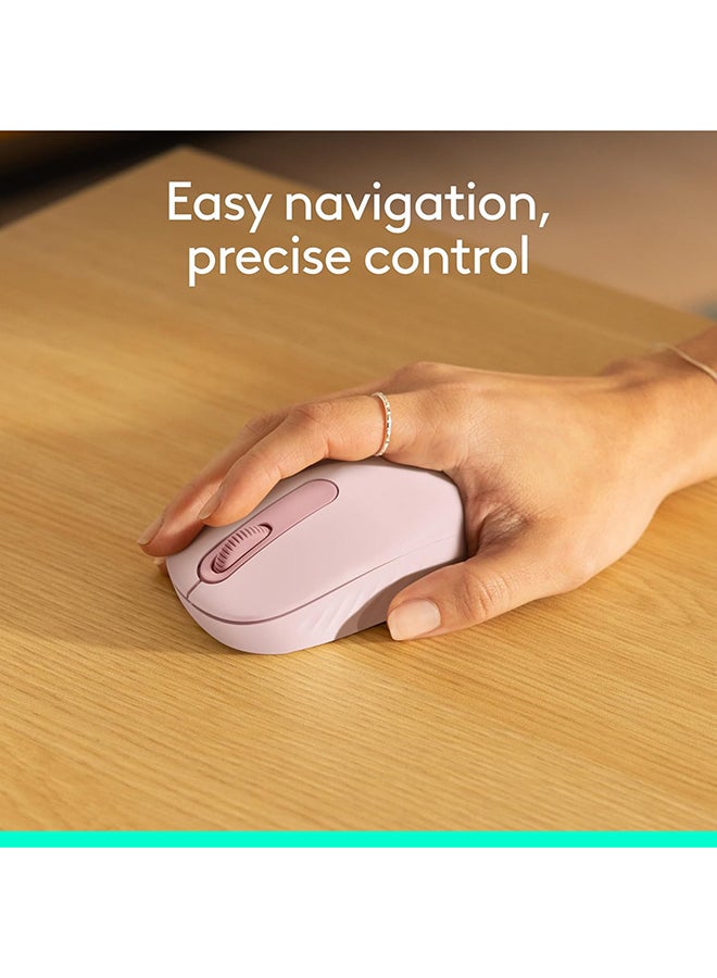 لوجيتيك - M196 Bluetooth Wireless Mouse, Compact and Portable Mouse for Laptops, Tablets and More, 12-Month Battery, Smooth Tracking, Compatible With PC and Mac, Windows and macOS | Rose - Image 1
