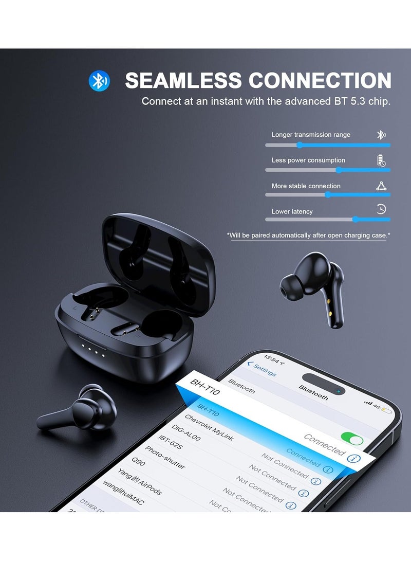 تشوتيك Choebuds Pro TWS ANC ENC Earphone, 6 Mics, Big Bass, Clear Calls, Multi-Mode Noise Cancelling IPX7 Water-Resistant,Black + 18 Local Warranty Headphones Headset Wireless Earbuds black - Image 5