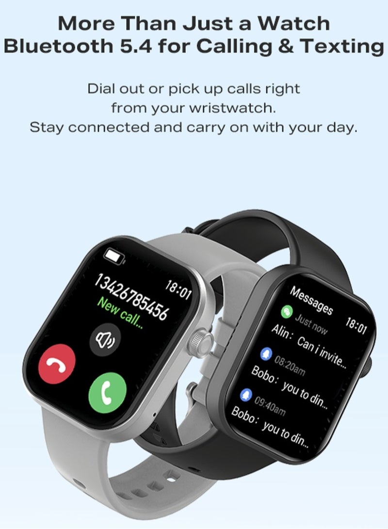 Infinix - XW3 Smart Watch 3, 2.01，Water Resistant, Screen Touch, 7-Day Battery, Bluetooth Call, Health Workout, Heart rate, Blood oxygen, Sleep breath Tracking Black - Image 1