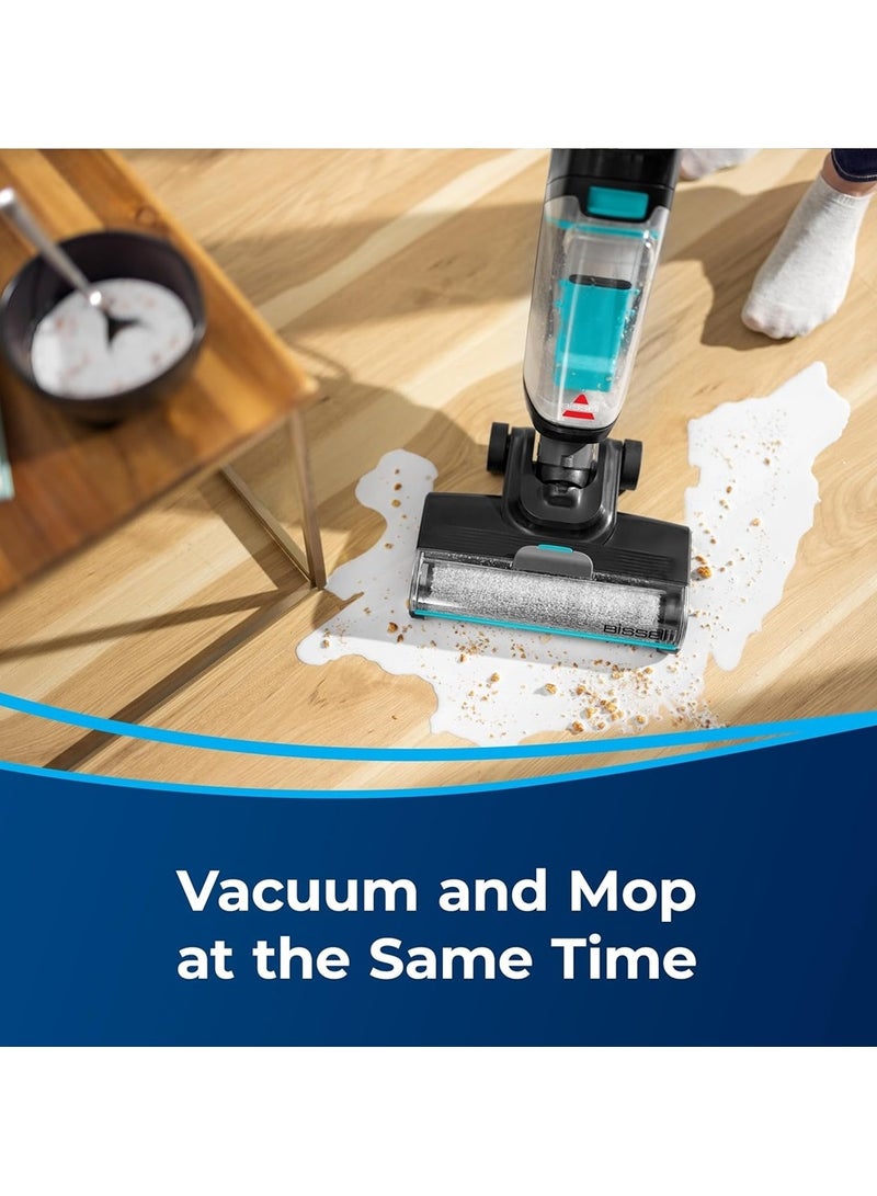 Bissell CrossWave HF2 – Wet & Dry Vacuum Cleaner – Multi-Surface Floor Cleaner for Hard Floors with Powerful Suction,‎ suction power 46.4 W - 370 W 3845E ‎Black/ Cool Grey/ Light Blue - Image 2