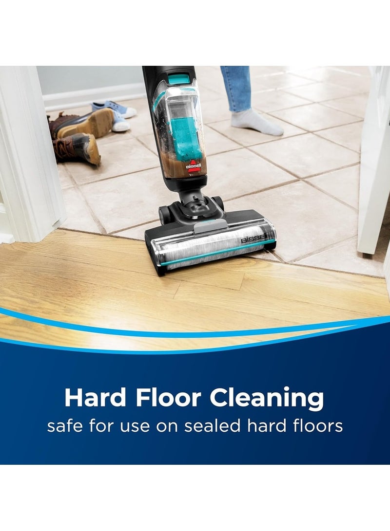 Bissell CrossWave HF2 – Wet & Dry Vacuum Cleaner – Multi-Surface Floor Cleaner for Hard Floors with Powerful Suction,‎ suction power 46.4 W - 370 W 3845E ‎Black/ Cool Grey/ Light Blue - Image 5