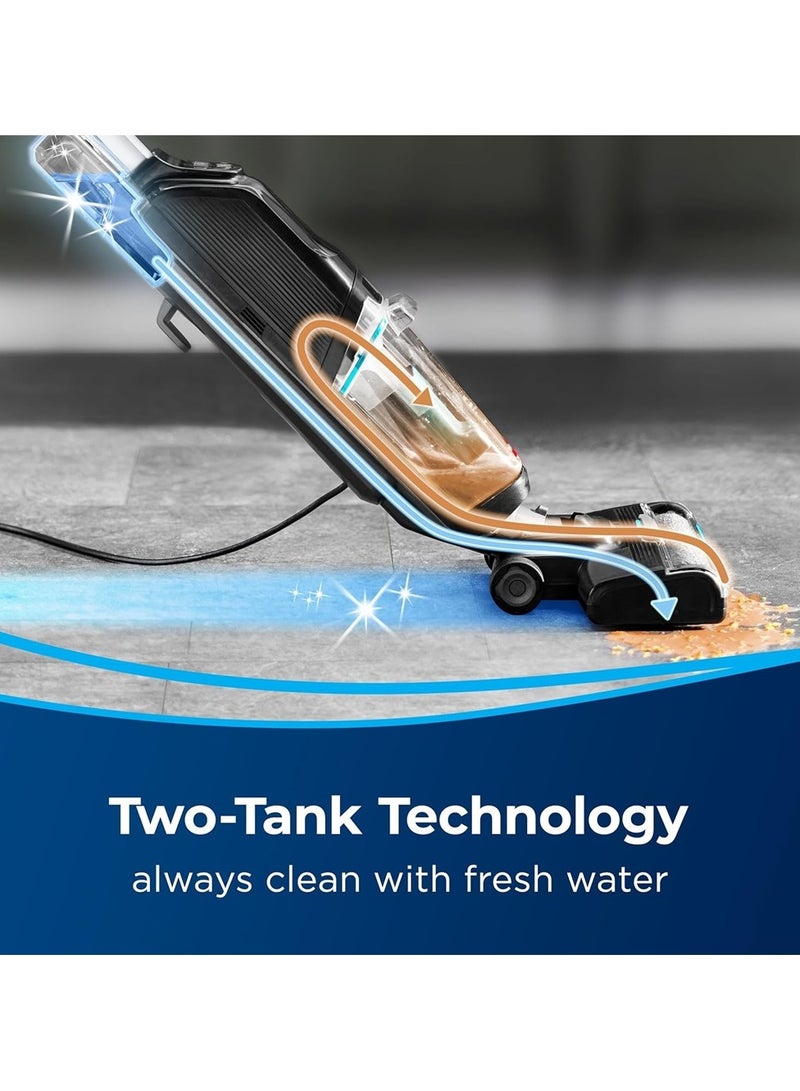 Bissell CrossWave HF2 – Wet & Dry Vacuum Cleaner – Multi-Surface Floor Cleaner for Hard Floors with Powerful Suction,‎ suction power 46.4 W - 370 W 3845E ‎Black/ Cool Grey/ Light Blue - Image 4