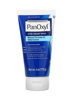 PanOxyl Acne Creamy Wash, Benzoyl Peroxide 4% Daily Control, 6 Oz (170 G)  - Image 1